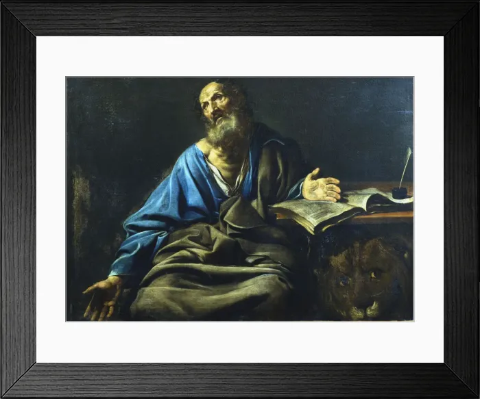 Framed Print : St Mark the Evangelist, c1611-1632. Artist: Valentin de Boulogne Framed Print : St Mark the Evangelist, c1611-1632. Artist: Valentin de Boulogne