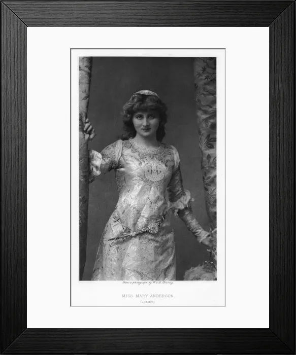 Framed Print : Mary Anderson, American actress, c1895. Artist: W&D Downey Framed Print : Mary Anderson, American actress, c1895. Artist: W&D Downey