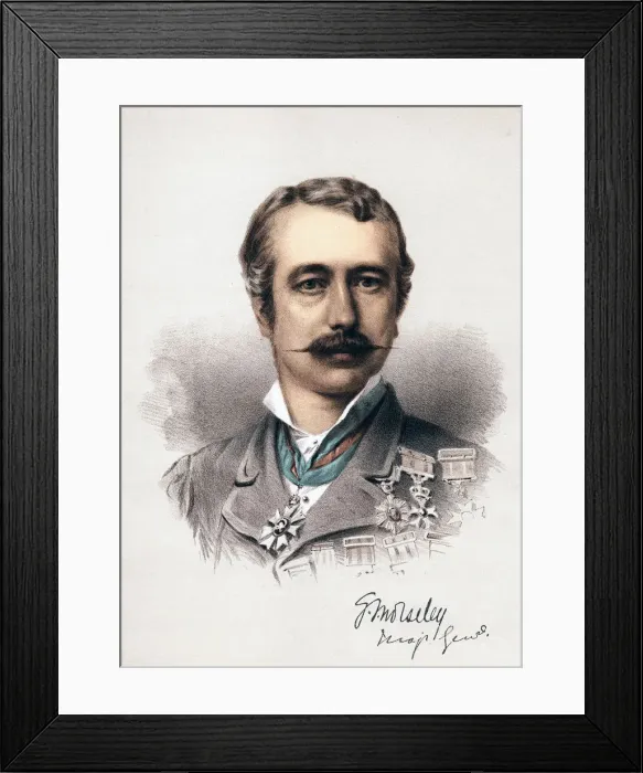 Framed Print : Garnet Joseph Wolseley, Viscount Wolseley, Irish-born British soldier, c1880 Framed Print : Garnet Joseph Wolseley, Viscount Wolseley, Irish-born British soldier, c1880