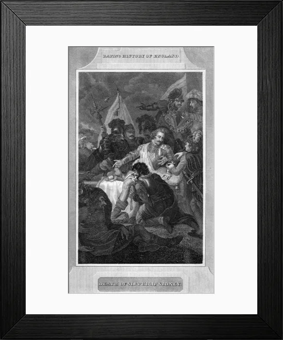 Framed Print : Death of Sir Philip Sydney, 1586 (c1815) Framed Print : Death of Sir Philip Sydney, 1586 (c1815)
