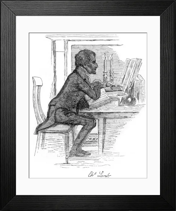 Framed Print : Charles Lamb, English essayist, early 19th century Framed Print : Charles Lamb, English essayist, early 19th century