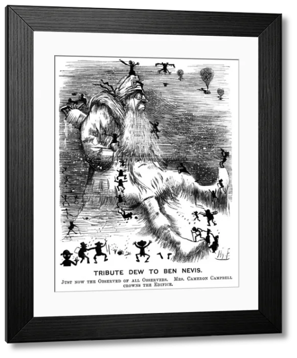 Framed Print : Tribute Dew to Ben Nevis, 1883. Artist: Harry Furniss Framed Print : Tribute Dew to Ben Nevis, 1883. Artist: Harry Furniss
