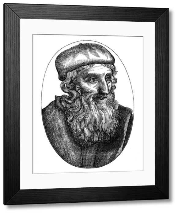 Framed Print : John Wycliffe, 14th century English religious reformer, 16th century Framed Print : John Wycliffe, 14th century English religious reformer, 16th century