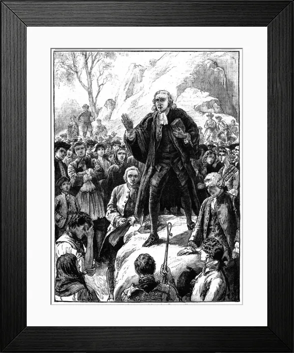 Framed Print : John Wesley, 18th century English non-conformist preacher, 1888 Framed Print : John Wesley, 18th century English non-conformist preacher, 1888