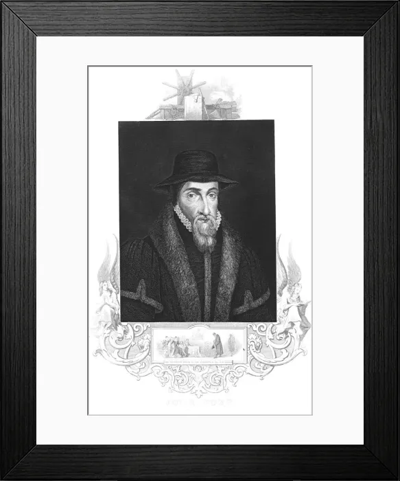 Framed Print : John Foxe, 16th century English martyrologist, c1880 Framed Print : John Foxe, 16th century English martyrologist, c1880
