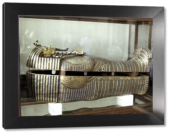 Golden sarcophagus of the Pharoah Tutenkhamen, c1325 BC