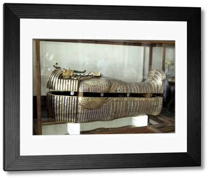 Framed Print : Golden sarcophagus of the Pharoah Tutenkhamen, c1325 BC Framed Print : Golden sarcophagus of the Pharoah Tutenkhamen, c1325 BC