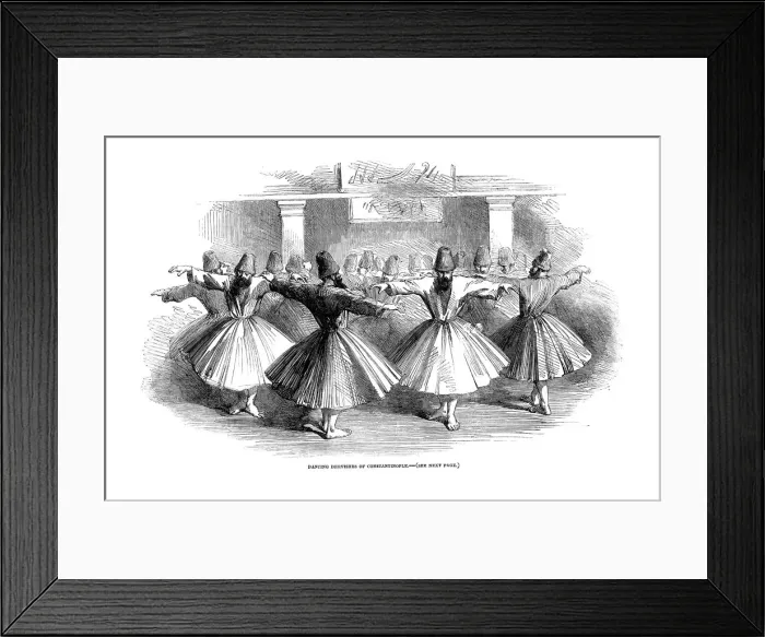 Framed Print : Dervishes, Constantinople, Turkey, 1853 Framed Print : Dervishes, Constantinople, Turkey, 1853