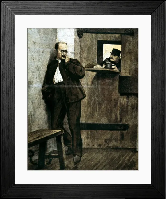 Framed Print : Alfred Dreyfus in prison, 1895 Framed Print : Alfred Dreyfus in prison, 1895