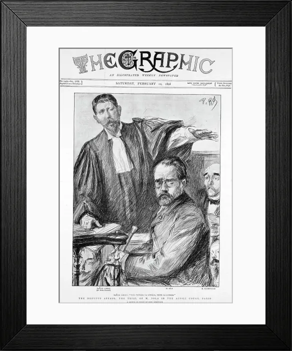 Framed Print : Trial of Emile Zola, French author, 1898 Framed Print : Trial of Emile Zola, French author, 1898