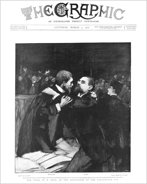 Trial of Emile Zola, French author, 1898