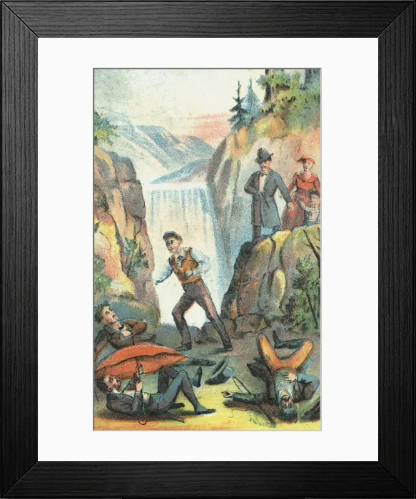 Framed Print : Illustration from a poster advertising a theatrical production of Uncle Toms Cabin, 1870