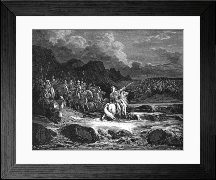 Framed Print : Judas Maccabaeus leading Jewish army into battle Framed Print : Judas Maccabaeus leading Jewish army into battle