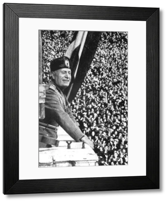 Framed Print : Benito Mussolini (1883-1945), Italian fascist dictator Framed Print : Benito Mussolini (1883-1945), Italian fascist dictator