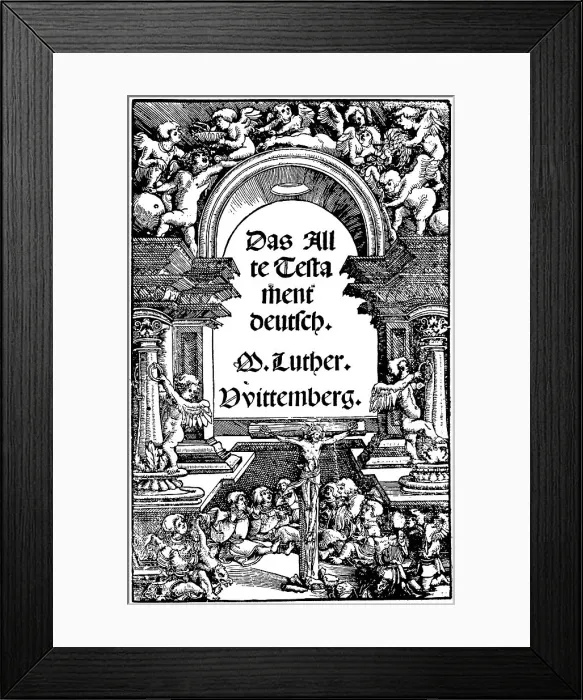 Framed Print : Title page of Luthers translation of the Old Testament, 1534 Framed Print : Title page of Luthers translation of the Old Testament, 1534