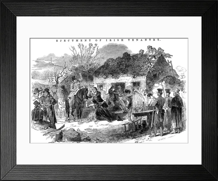 Framed Print : Evicted Irish peasant family, 1848 Framed Print : Evicted Irish peasant family, 1848