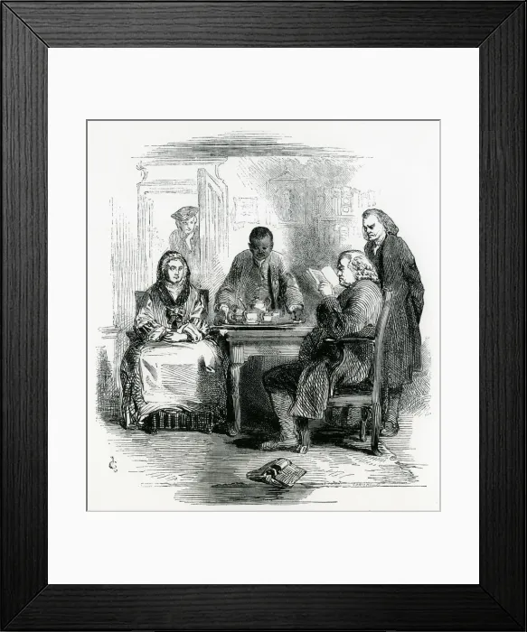 Framed Print : Samuel Johnson, 18th century English man of letters in his house off Fleet Street, London, 1852 Framed Print : Samuel Johnson, 18th century English man of letters in his house off Fleet Street, London, 1852