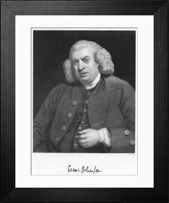 Framed Print : Dr Johnson, 18th century English man of letters Framed Print : Dr Johnson, 18th century English man of letters