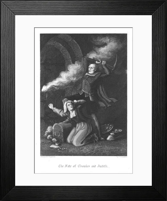 Framed Print : Scene from Old St Pauls by William Harrison Ainsworth, 1855. Artist: John Franklin Framed Print : Scene from Old St Pauls by William Harrison Ainsworth, 1855. Artist: John Franklin