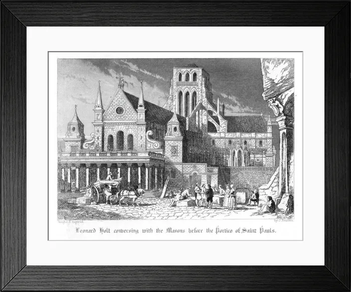 Framed Print : Scene from Old St Pauls by William Harrison Ainsworth, 1855. Artist: John Franklin Framed Print : Scene from Old St Pauls by William Harrison Ainsworth, 1855. Artist: John Franklin
