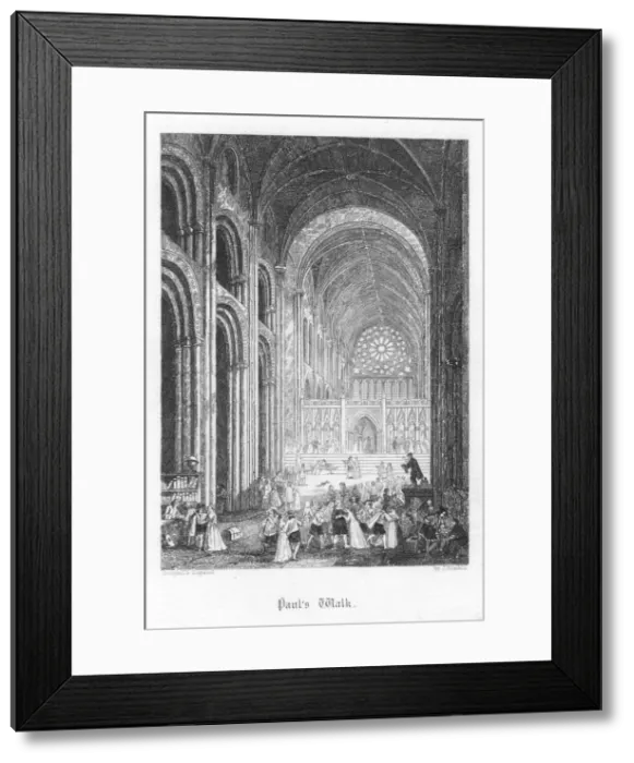 Framed Print : Scene from Old St Pauls by William Harrison Ainsworth, 1855. Artist: John Franklin Framed Print : Scene from Old St Pauls by William Harrison Ainsworth, 1855. Artist: John Franklin