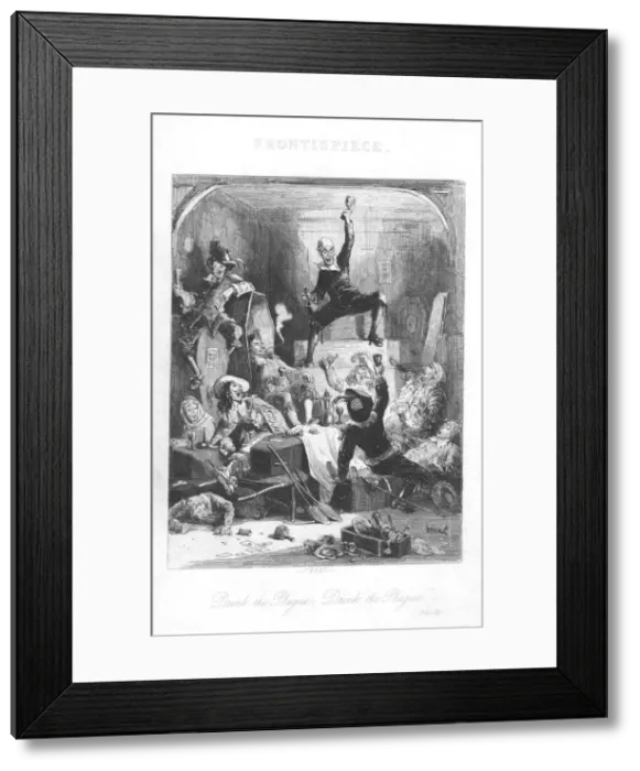 Framed Print : Scene from Old St Pauls by William Harrison Ainsworth, 1855. Artist: Hablot Knight Browne Framed Print : Scene from Old St Pauls by William Harrison Ainsworth, 1855. Artist: Hablot Knight Browne