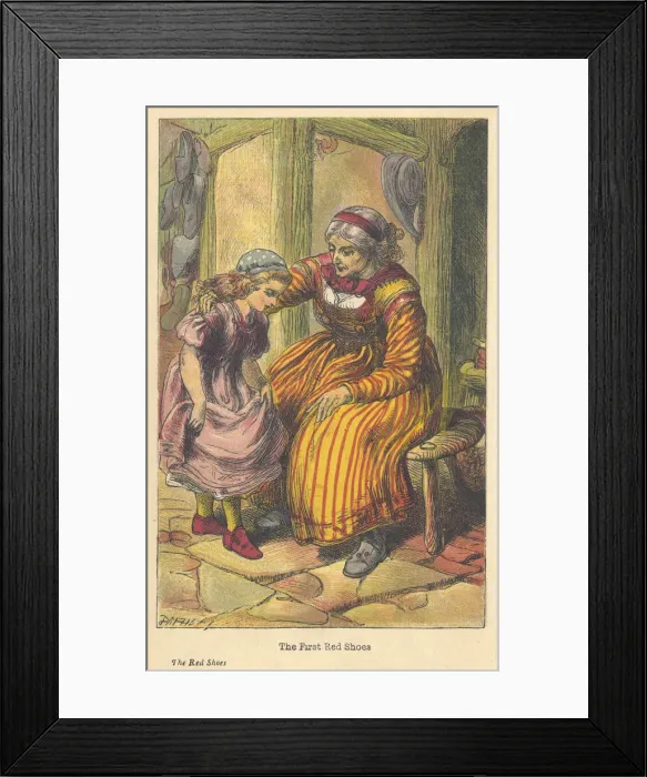 Framed Print : Scene from The Red Shoes by Hans Christian Andersen, c1879 Framed Print : Scene from The Red Shoes by Hans Christian Andersen, c1879