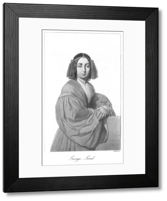 Framed Print : George Sand, French Romantic novelist, mid 19th century Framed Print : George Sand, French Romantic novelist, mid 19th century