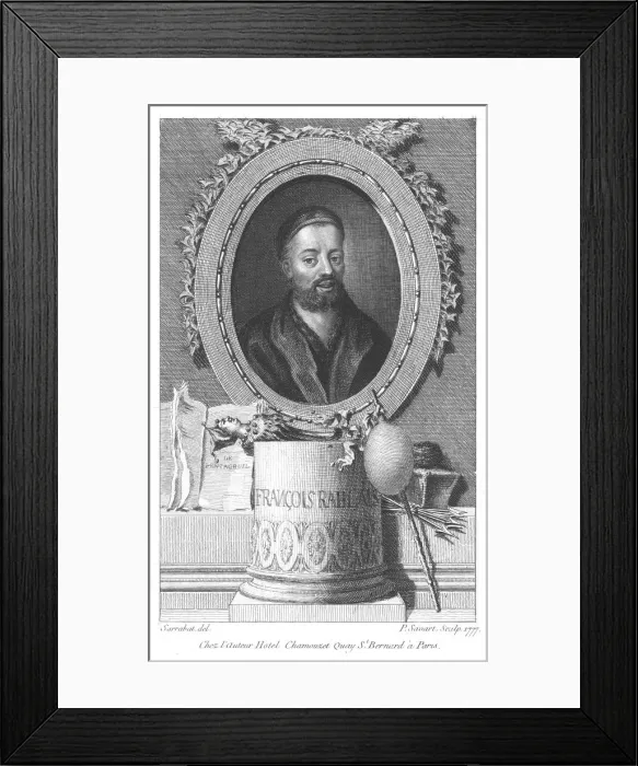 Framed Print : Francois Rabelais (c1495-1553), 1777. Artist: Pierre Savart Framed Print : Francois Rabelais (c1495-1553), 1777. Artist: Pierre Savart