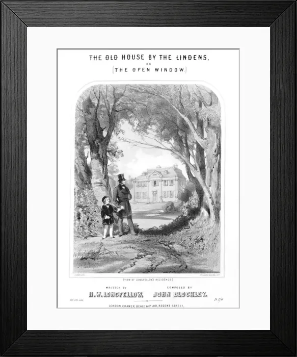 Framed Print : Longfellows house, c1880 Framed Print : Longfellows house, c1880