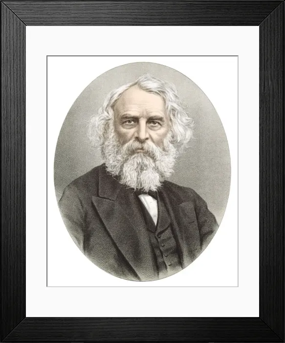 Framed Print : Henry Wadsworth Longfellow, American poet and teacher, c1880 Framed Print : Henry Wadsworth Longfellow, American poet and teacher, c1880