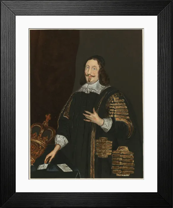 Framed Print : William Lenthall, 17th century English parliamentarian and lawyer, c1843 Framed Print : William Lenthall, 17th century English parliamentarian and lawyer, c1843