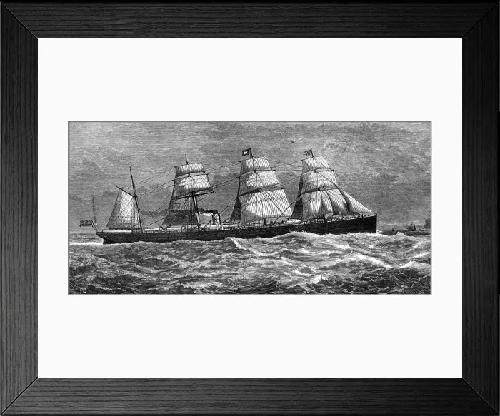 Framed Print : White Star Lines steamer Oceanic, 1871 Framed Print : White Star Lines steamer Oceanic, 1871
