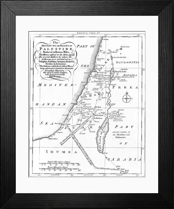 Framed Print : Map of Palestine based on ancient authors, c1830 Framed Print : Map of Palestine based on ancient authors, c1830