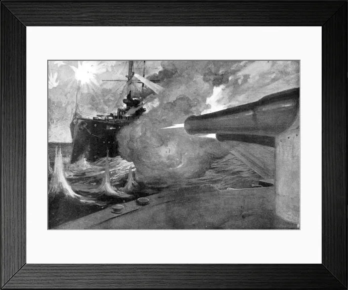 Framed Print : The guns of a Japanese battleship, Russo-Japanese War, 1904 Framed Print : The guns of a Japanese battleship, Russo-Japanese War, 1904