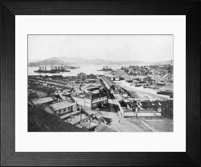 Framed Print : Stranded Russian battleships at Port Arthur days before its fall, Russo-Japanese War, 1904 Framed Print : Stranded Russian battleships at Port Arthur days before its fall, Russo-Japanese War, 1904