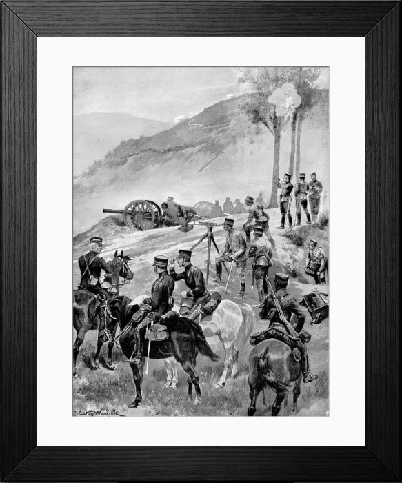 Framed Print : Japanese field battery in action, Russo-Japanese War, 1904-5 Framed Print : Japanese field battery in action, Russo-Japanese War, 1904-5