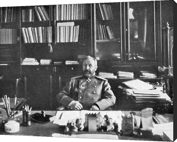 Alexei Nikolaievich Kuropatkin in his library, 1904-5