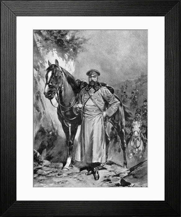Framed Print : Alexei Nikolaievich Kuropatkin with his horse, Russo-Japanese War, 1904-5 Framed Print : Alexei Nikolaievich Kuropatkin with his horse, Russo-Japanese War, 1904-5