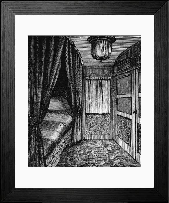 Framed Print : Sleeping compartment on the Orient Express, c1895 Framed Print : Sleeping compartment on the Orient Express, c1895