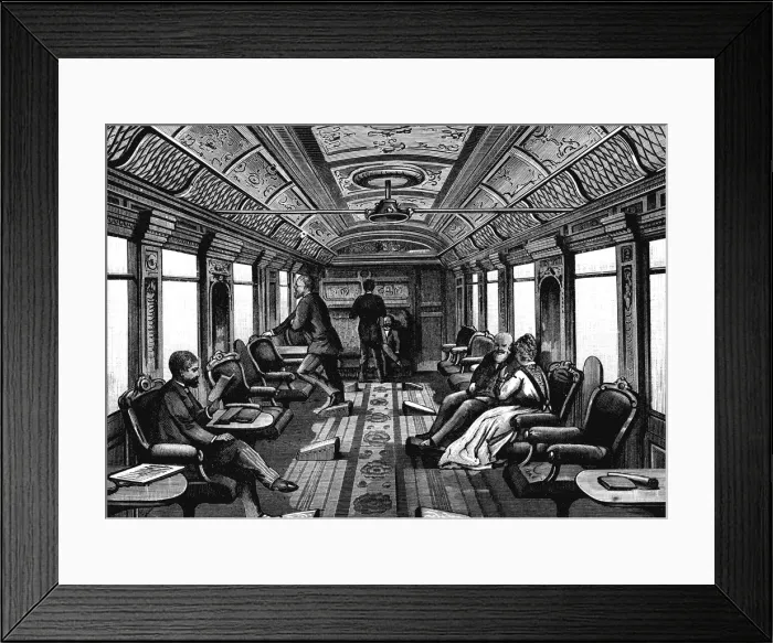 Framed Print : Saloon car on the Orient Express, c1895 Framed Print : Saloon car on the Orient Express, c1895