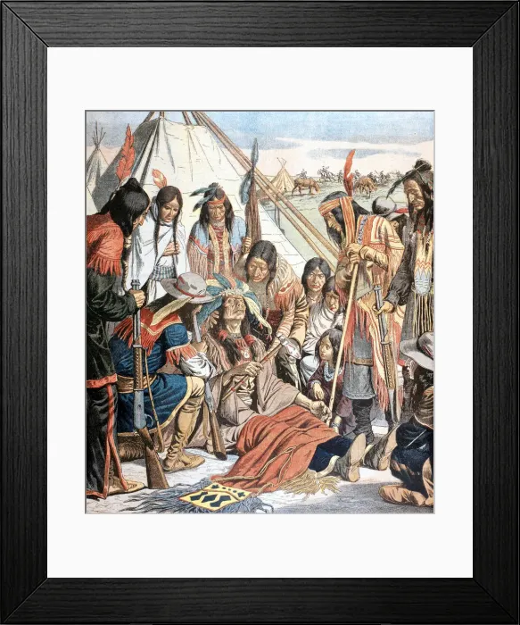 Framed Print : Death of Joseph Chief of the Nez-Perce, (1877) 1904 Framed Print : Death of Joseph Chief of the Nez-Perce, (1877) 1904