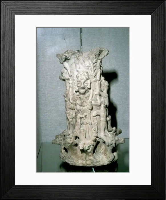 Framed Print : Terracotta vase with human figures, Syria, Middle Bronze Age, 2000 - 1600 BC Framed Print : Terracotta vase with human figures, Syria, Middle Bronze Age, 2000 - 1600 BC