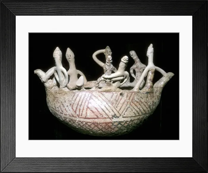 Framed Print : Model of a boat with people aboard, Cyprus, Middle Bronze Age, 2000-1600 BC Framed Print : Model of a boat with people aboard, Cyprus, Middle Bronze Age, 2000-1600 BC