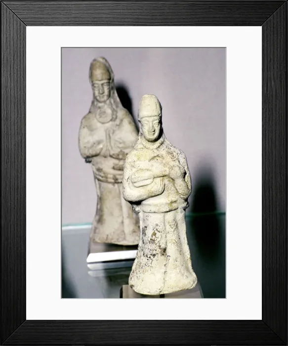 Framed Print : Terracotta figurine of a musician, Susa, Iran, c2nd millenium BC Framed Print : Terracotta figurine of a musician, Susa, Iran, c2nd millenium BC