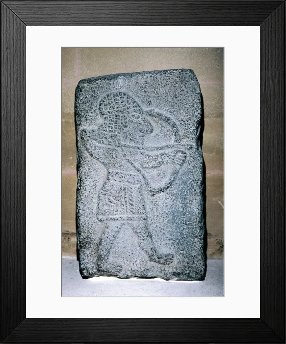Framed Print : Neo-Hittite stone relief of an archer, c9th century BC Framed Print : Neo-Hittite stone relief of an archer, c9th century BC