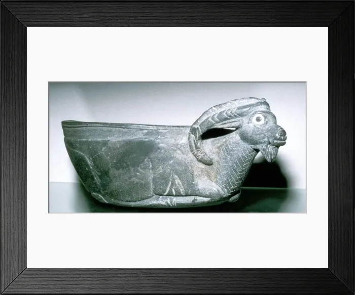 Framed Print : Cup in the form of a mouflon, Susa, c2000-1940 BC Framed Print : Cup in the form of a mouflon, Susa, c2000-1940 BC