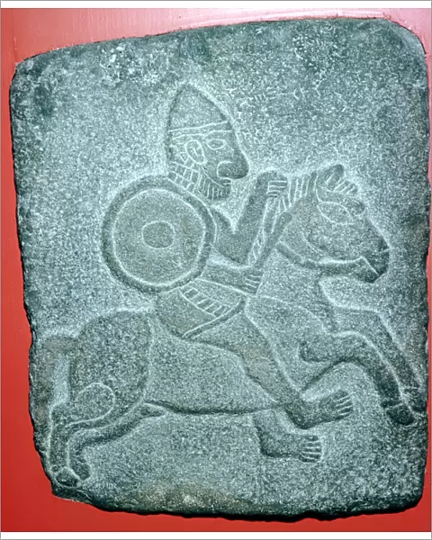 Hittite relief of a horseman, Tell Halaf, Syria, c10th - 9th century BC
