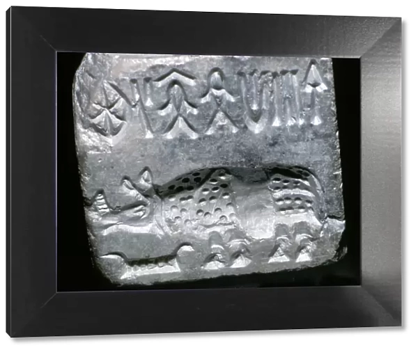 Steatite seal with Rhinoceros, Indus Valley, Mohenjo-Daro, 2500 - 2000 BC