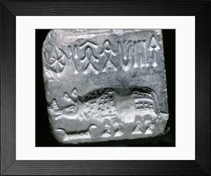 Framed Print : Steatite seal with Rhinoceros, Indus Valley, Mohenjo-Daro, 2500 - 2000 BC Framed Print : Steatite seal with Rhinoceros, Indus Valley, Mohenjo-Daro, 2500 - 2000 BC